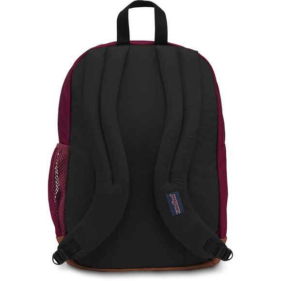 Jansport Cool Student Backpack Laptop Pocket Synthetic Leather Base Russet Red - Picture 2 of 8